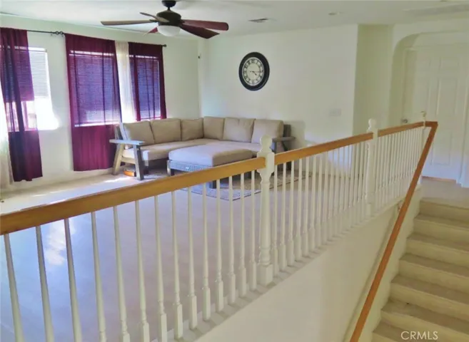  top of the stairs, to the right is the Primary bedroom