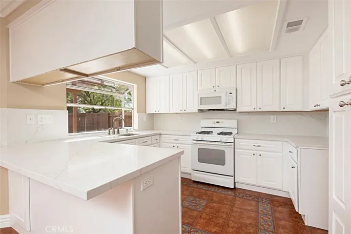 Contemporary kitchen in gleaming white