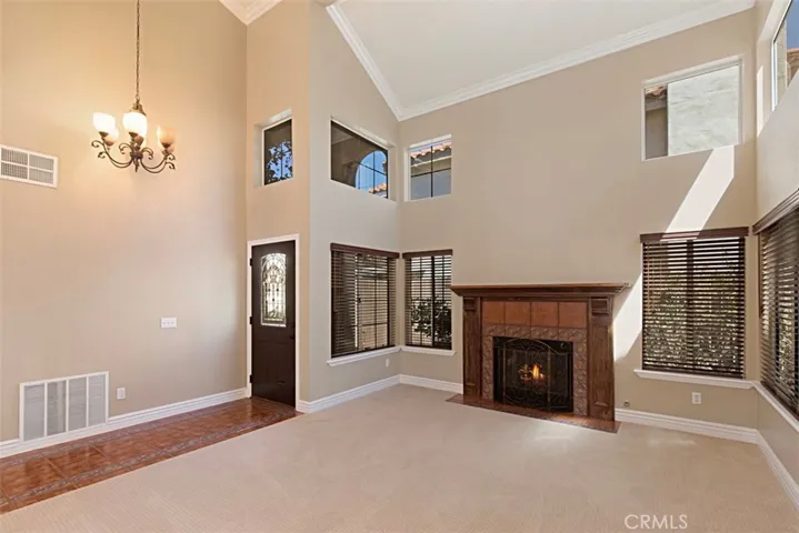 Gorgeous custom-built fireplace is practical & beautiful