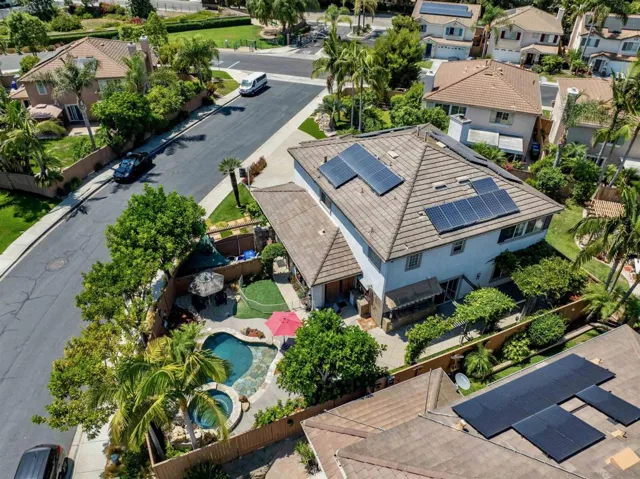 Ariel view of property