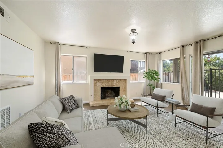 Family room w virtual staging
