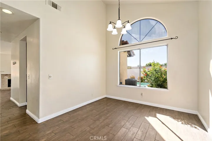Dining area looking out to pool area
