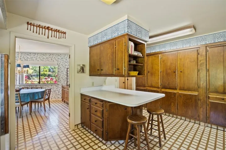 Looking into dining room