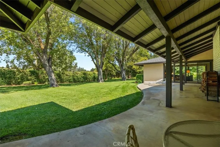 View from the house to the back yard