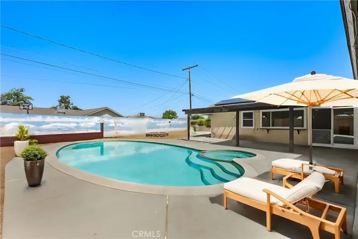 Inviting In-Ground Pool And Spa. Virtually Staged