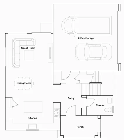 Residence 2 - Level 1 Floorplan