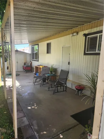 Shady back patio.
