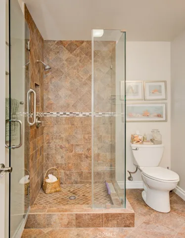Shower in guest bathroom.