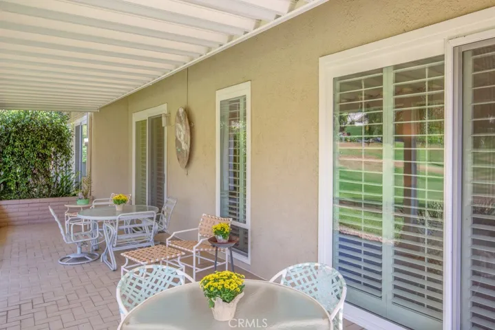 Covered rear patio.