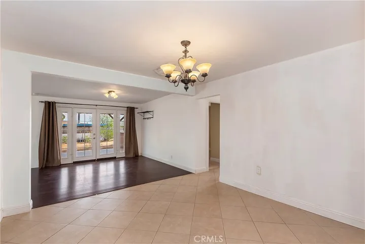 Dining Room  View though French Doors