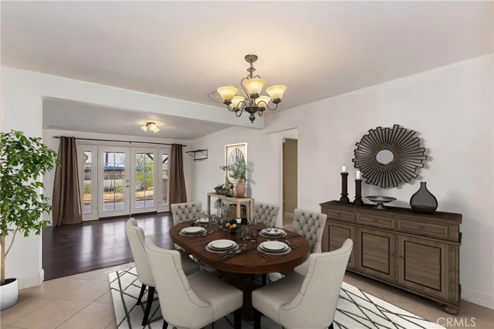 Photo is staged Dining Room