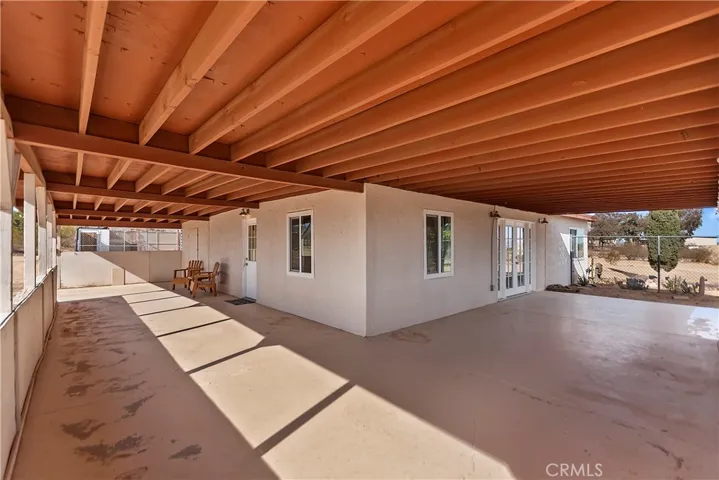 Wrap around covered patio