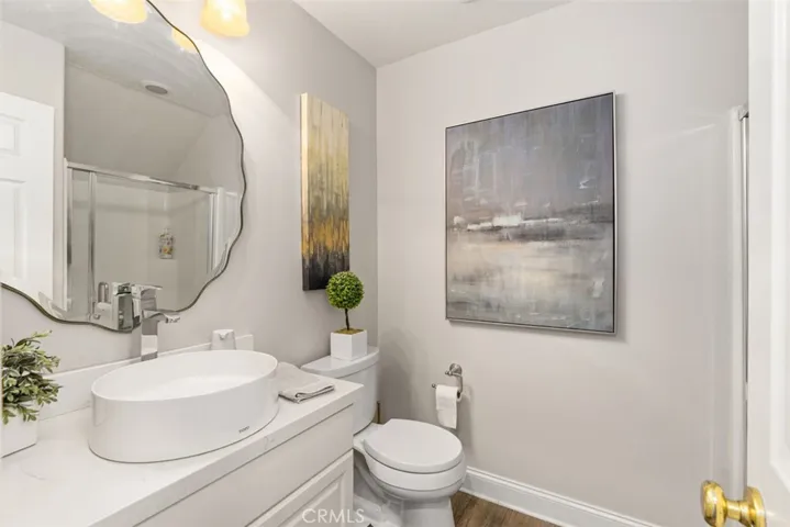 Main floor bathroom with shower.