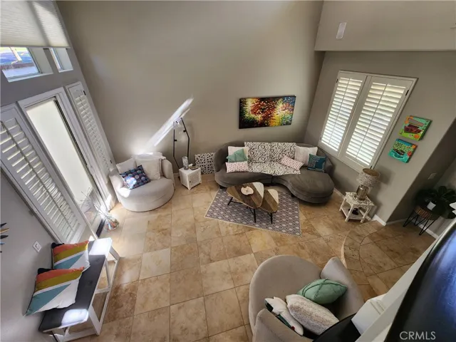View from Upstairs down to living room