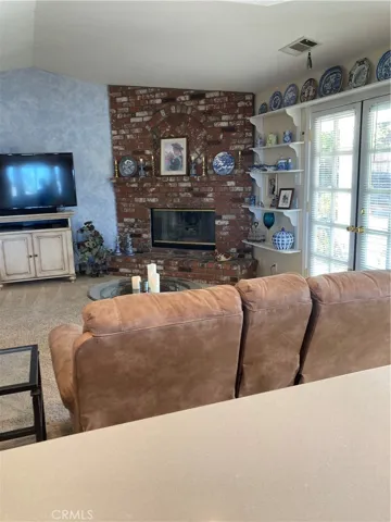 Family room open to the kitchen