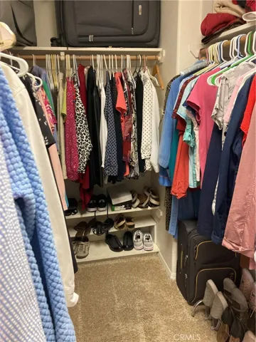 Walk-in closet in primary bedroom