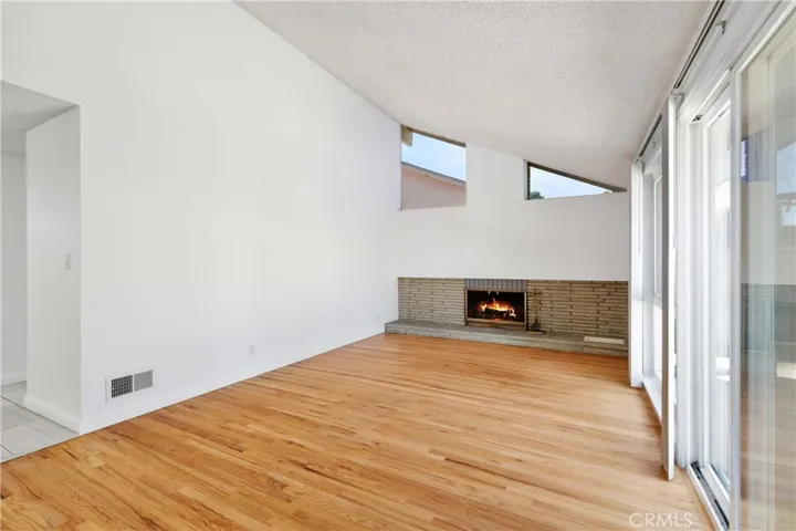 Living room with fireplace