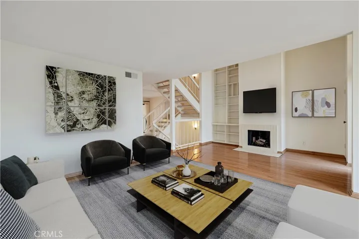 Living room. Photo has been virtually staged.