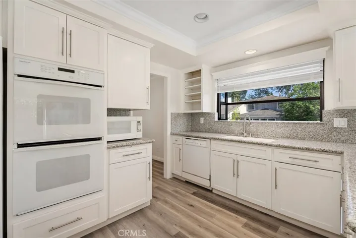 Remodeled kitchen with lots of counter & storage space.