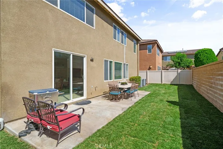 Backyard patio area.