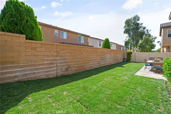 Grassy backyard.