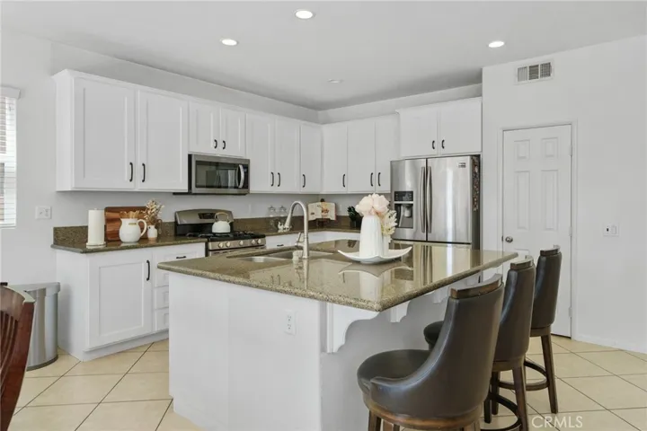 Bright kitchen with island.