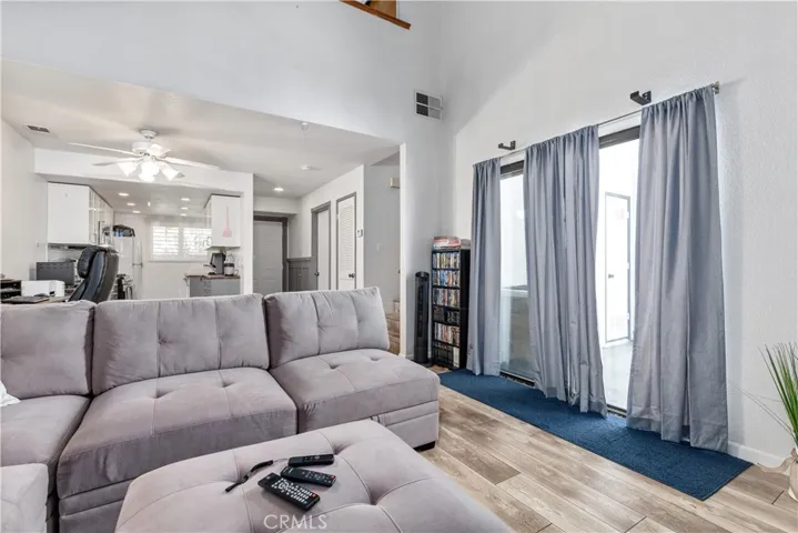 Living room toward sliders to back yard

