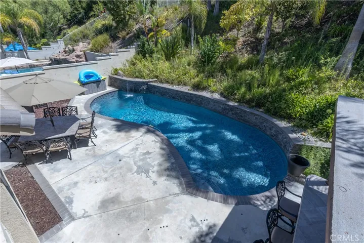 sparkling pool.