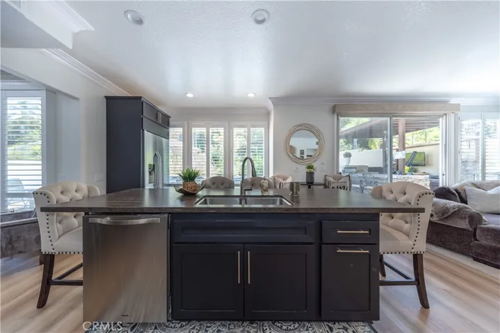 Open to the family room.