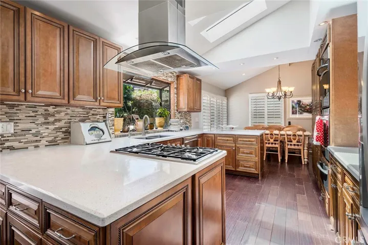 Custom kitchen cabinets.