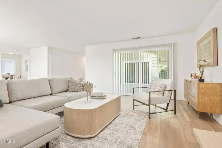 Living area opens to outdoor patio