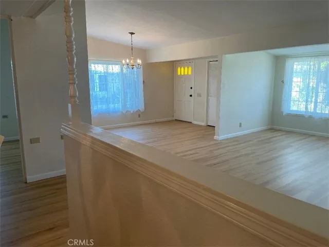 View of living and dining from kitchen