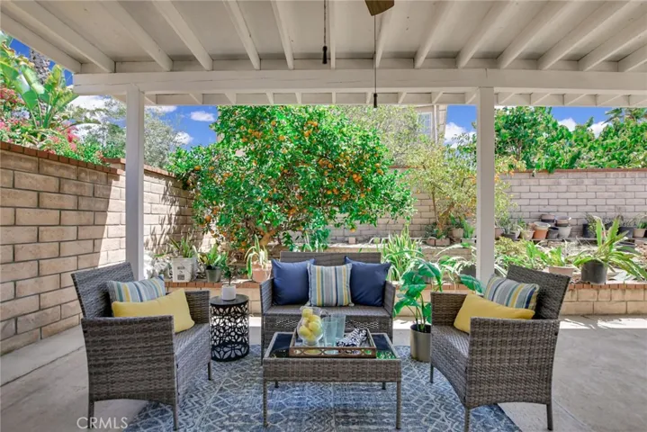 Enjoy patio covered in the backyard for family and friend time.