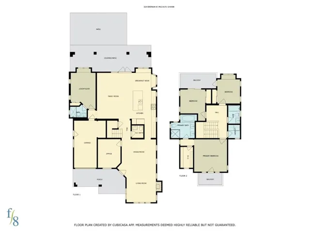 floor plan--main house (4bd/3.5ba + office)