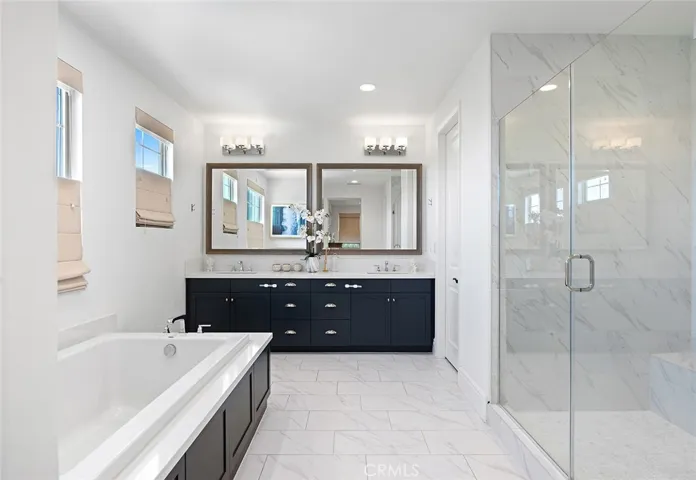 Lavish primary suite bathroom