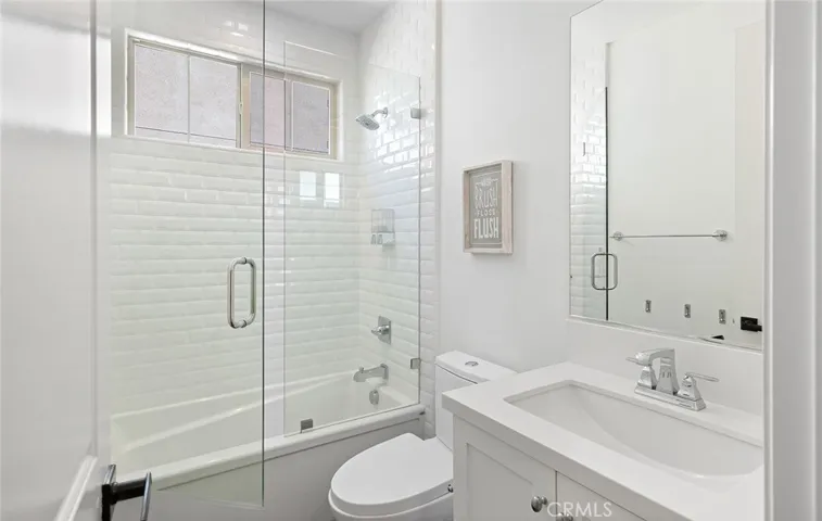 Upgraded, upstairs secondary hall bathroom