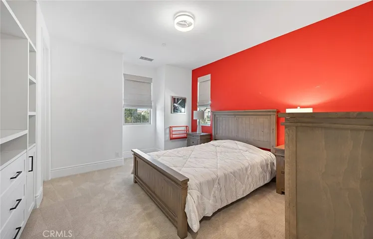 Colorful upstairs secondary bedroom