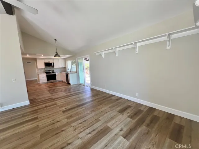 Family room looking into kitchen/nook