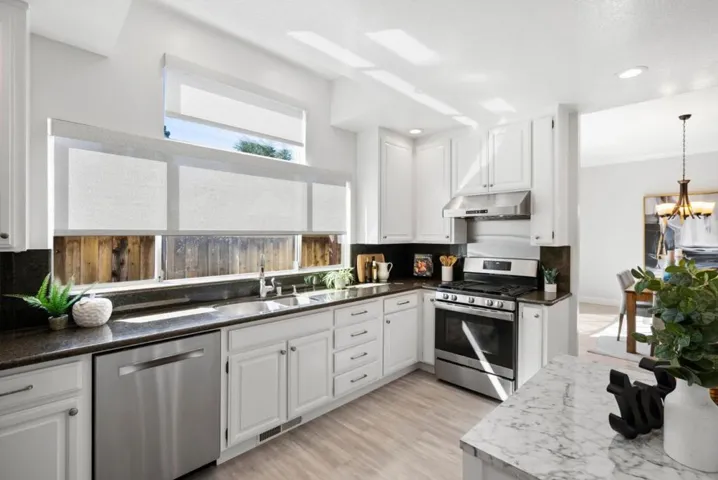 Kitchen Shades down