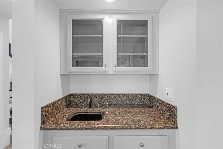 Wet bar with granite counter top