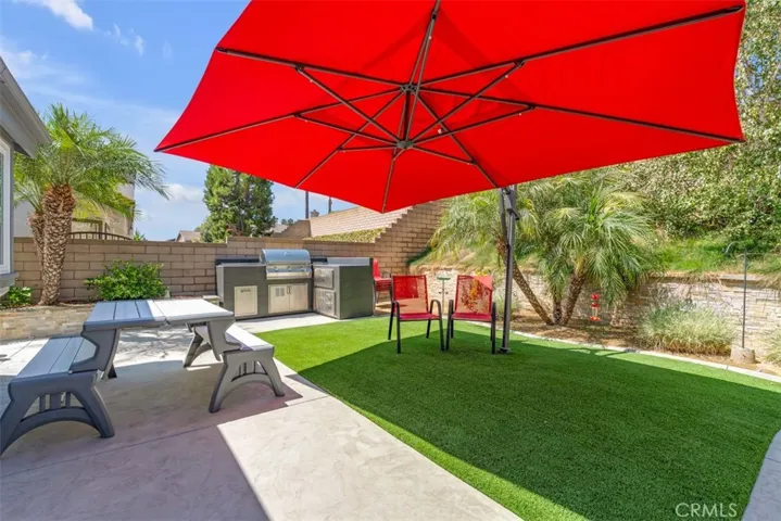 Extra large umbrella offers lots of shade