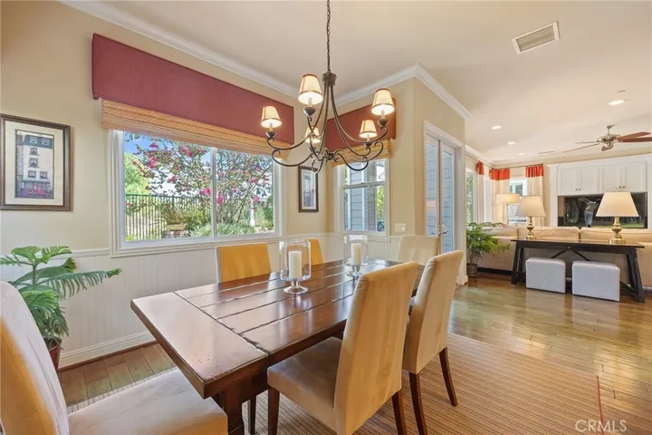 open to the family room and kitchen.