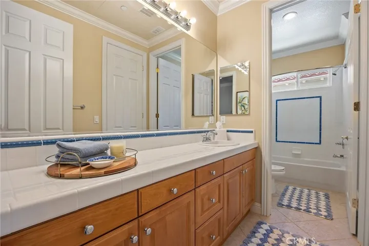 ensuite bathroom with jack and Jill door for loft guests and upstairs bedroom.