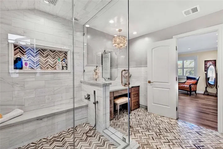 The Giant Shower is Plumbed to be a Steam Shower with High-Powered Exhaust (so no steam will escape to bedroom)
