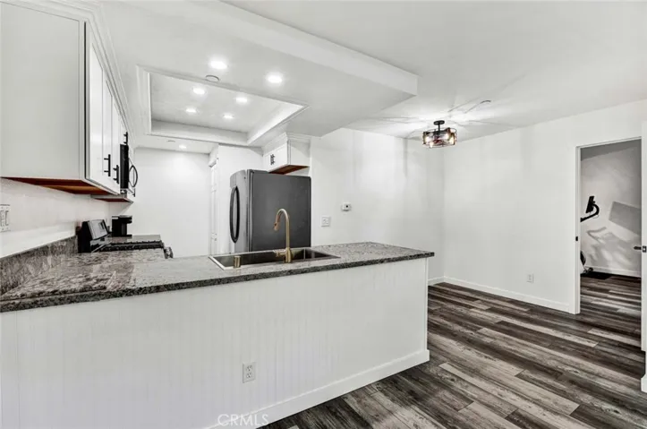 Wainscotting on breakfast bar.