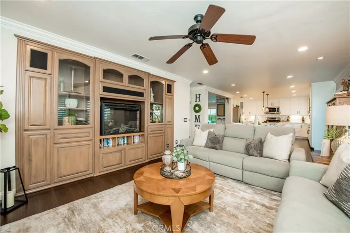 Custom built in entertainment center.