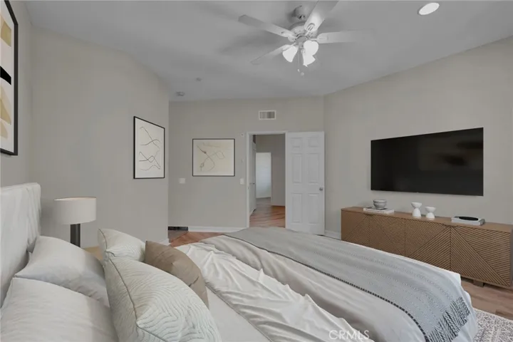 VIRTUALLY STAGED! Primary bedroom, king bed