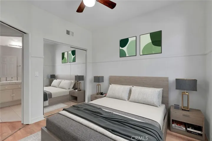 VIRTUALLY STAGED! Upstairs bedroom, far left, full bed