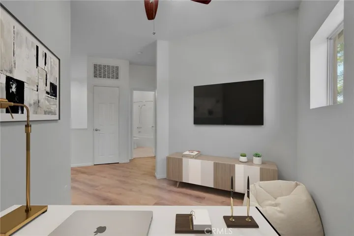 VIRTUALLY STAGED! Alcove/ bonus space staged as an office