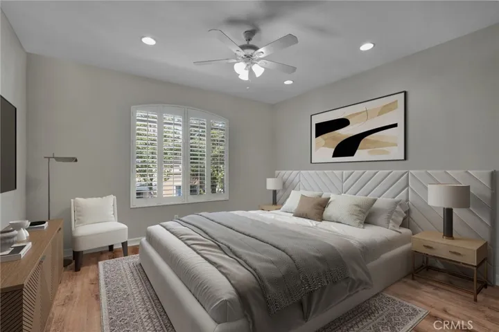 VIRTUALLY STAGED! Primary bedroom, king bed